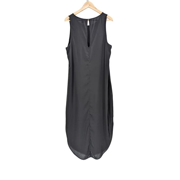 NWT H&M Divided Sleeveless High Low Shift Dress Minimal Dark Academia Black 12 - Picture 4 of 8